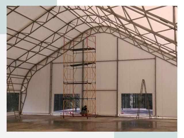 Шатровые ангары в Ивантеевке