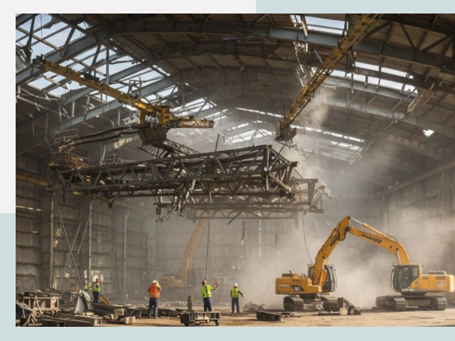 Демонтаж ангаров в Ивантеевке от 617 руб. за м²