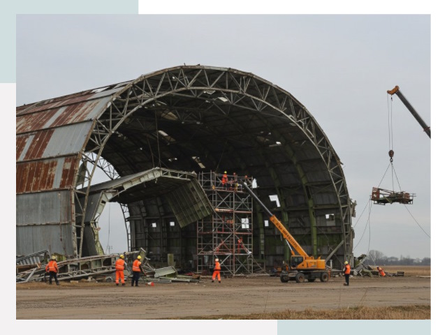 Демонтаж ангаров в Ивантеевке