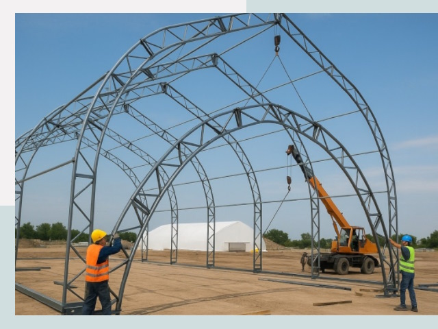 Монтаж ангаров в Ивантеевке от 617 руб. - Надежно и быстро